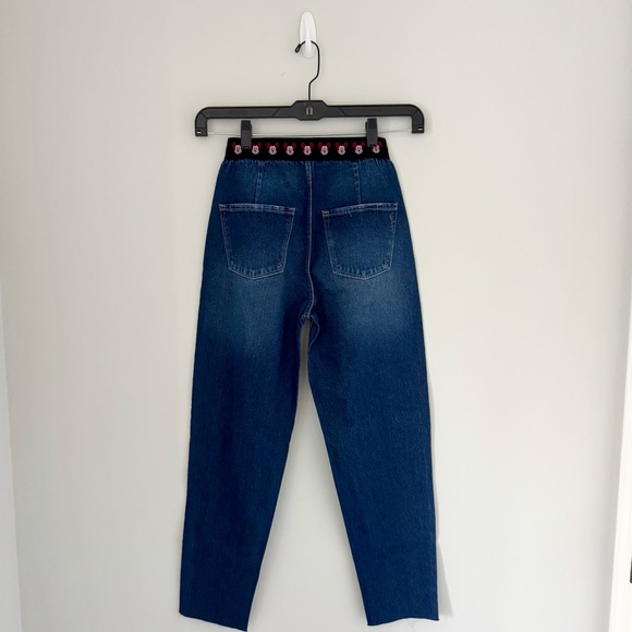 Disney Mickey Mouse Elastic Waistband High Rise Custom Jeans - Picture 6 of 11